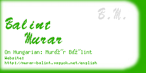 balint murar business card